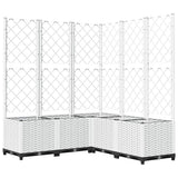 Vidaxx Pflanzgefäß mit Spalier 120x120x136 cm Polypropylen weiß