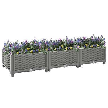 Vidaxx Pflanzgefäß erhöht 120x40x23 cm Polypropylen