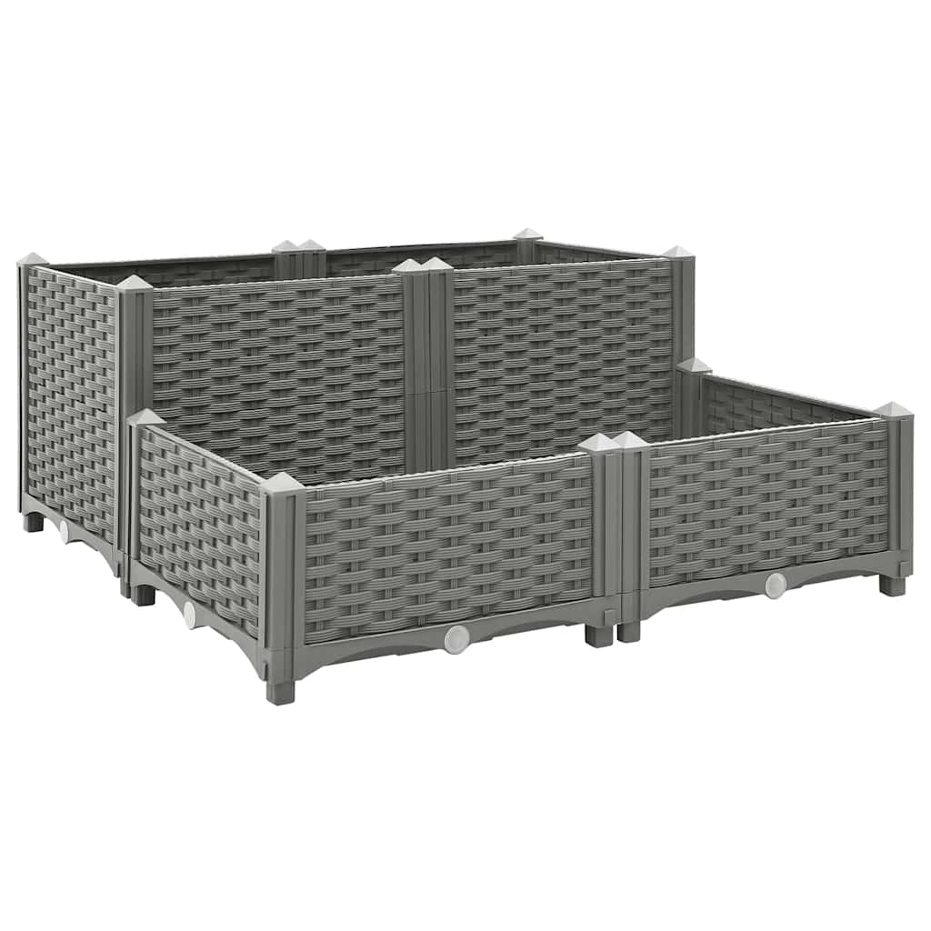 VidaXL Pflanzgefäß erhöht 80x80x38 cm Polypropylen