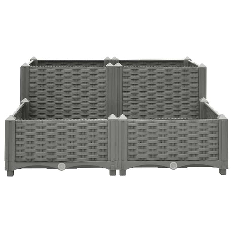 VidaXL Pflanzgefäß erhöht 80x80x38 cm Polypropylen
