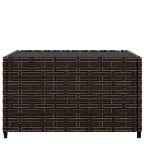 Vidaxl salontafel tuin vierkant 50x50x30 cm poly rattan bruin