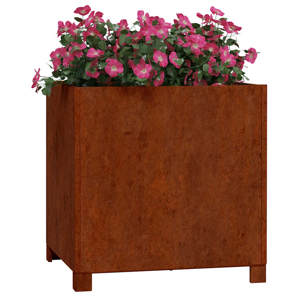 Vidaxx Pflanzgefäß mit Beinen aus rostigem 49x47x50 cm Cortenstahl
