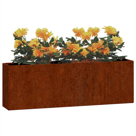 Vidaxx Pflanzgefäße zur Wandmontage, 2 Stück, 53 x 10 x 17 cm, Cortenstahl, rostig