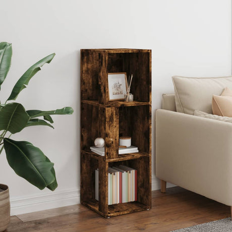 Vidaxl hoekkast 33x33x100 cm bewerkt hout gerookt eikenkleurig