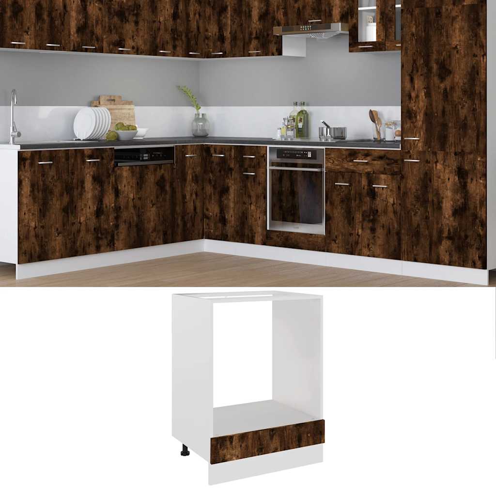 Vidaxl ovenkast lyon 60x46x81,5 cm bewerkt hout gerookt eikenkleurig