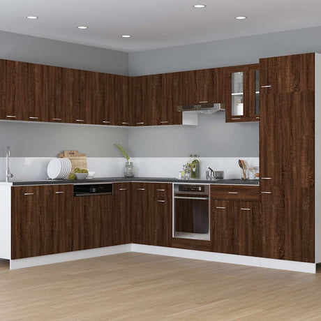 Vidaxl ovenkast lyon 60x46x81,5 cm bewerkt hout bruin eikenkleur