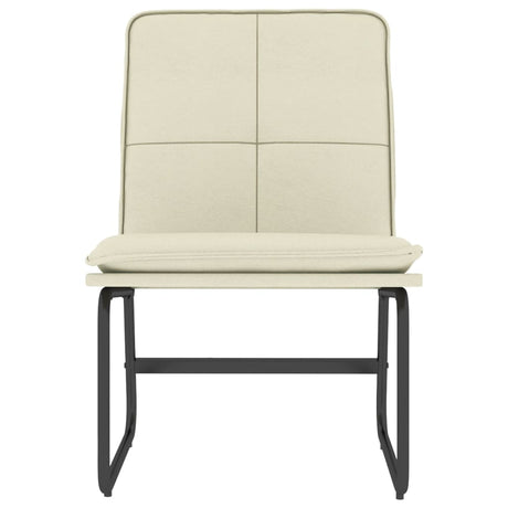 Vidaxl loungestoel 54x75x76 cm kunstleer crèmekleurig