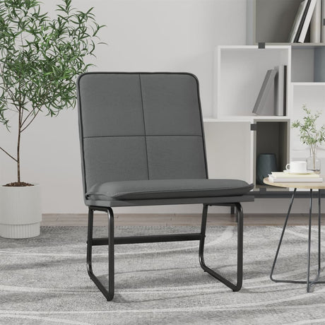 Vidaxl loungestoel 54x75x76 cm kunstleer grijs