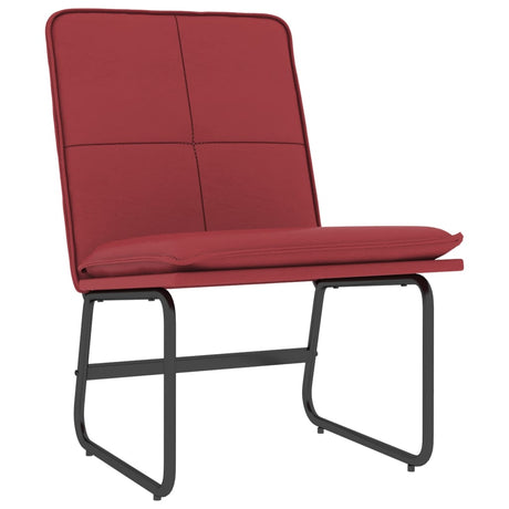 Vidaxl loungestoel 54x75x76 cm kunstleer wijnrood