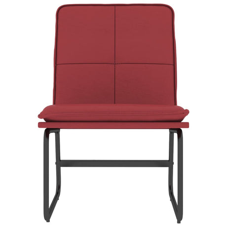 Vidaxl loungestoel 54x75x76 cm kunstleer wijnrood
