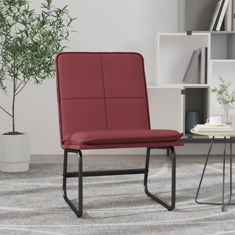Vidaxl loungestoel 54x75x76 cm kunstleer wijnrood