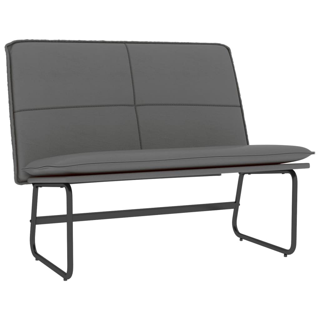 Vidaxl bankje 100x75x76 cm kunstleer grijs