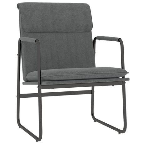 Vidaxl loungestoel 55x64x80 cm stof donkergrijs