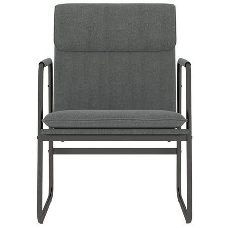 Vidaxl loungestoel 55x64x80 cm stof donkergrijs