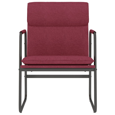Vidaxl loungestoel 55x64x80 cm stof wijnrood