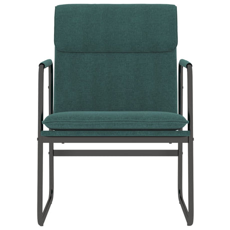 Vidaxl loungestoel 55x64x80 cm stof donkergroen