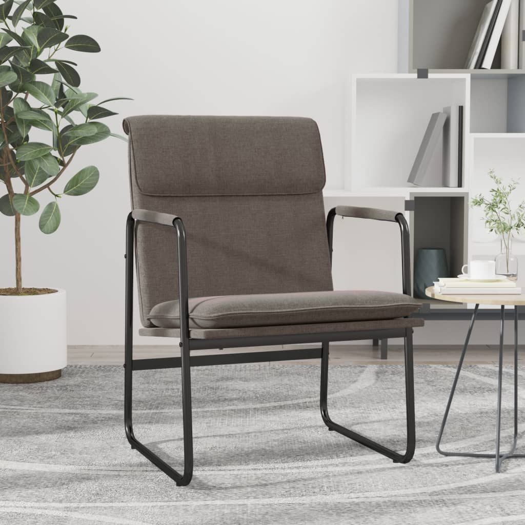 Vidaxl loungestoel 55x64x80 cm stof taupe