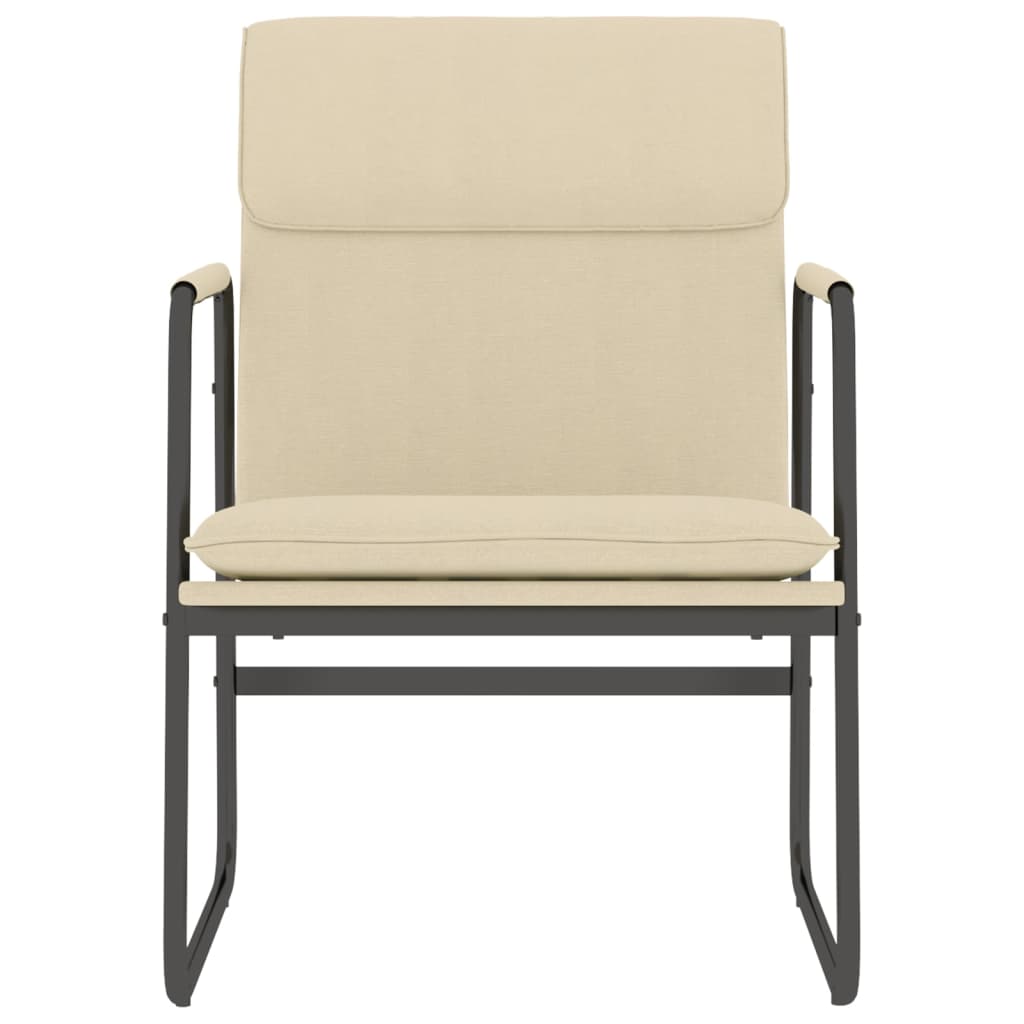 Vidaxl loungestoel 55x64x80 cm stof crèmekleurig