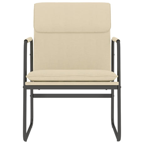 Vidaxl loungestoel 55x64x80 cm stof crèmekleurig