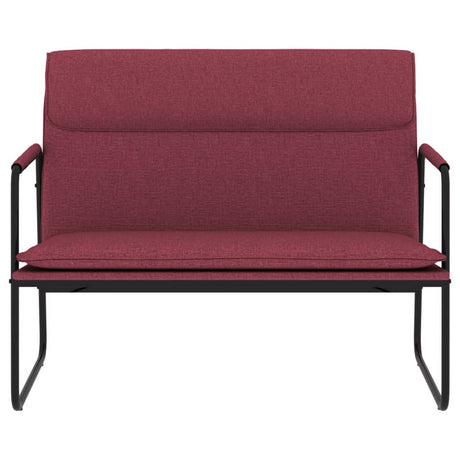Vidaxl bankje 100x64x80 cm stof wijnrood