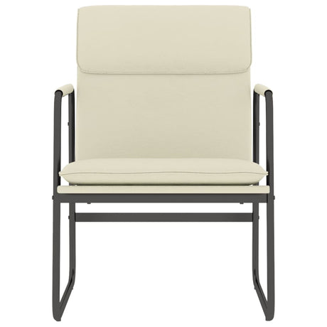 Vidaxl loungestoel 55x64x80 cm kunstleer crèmekleurig
