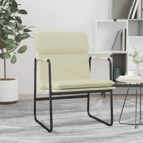 Vidaxl loungestoel 55x64x80 cm kunstleer crèmekleurig
