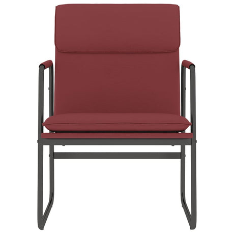 Vidaxl loungestoel 55x64x80 cm kunstleer wijnrood