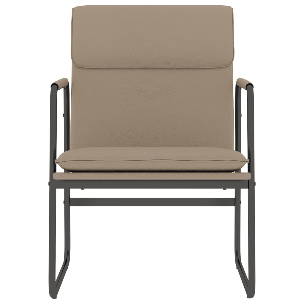 Vidaxl loungestoel 55x64x80 cm kunstleer cappuccinokleurig