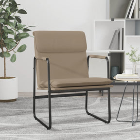 Vidaxl loungestoel 55x64x80 cm kunstleer cappuccinokleurig