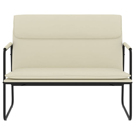 Vidaxl bankje 100x64x80 cm kunstleer crèmekleurig