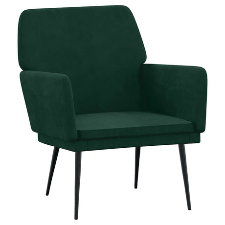 Vidaxl fauteuil 62x79x79 cm fluweel donkergroen