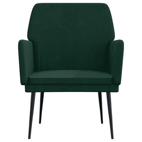 Vidaxl fauteuil 62x79x79 cm fluweel donkergroen