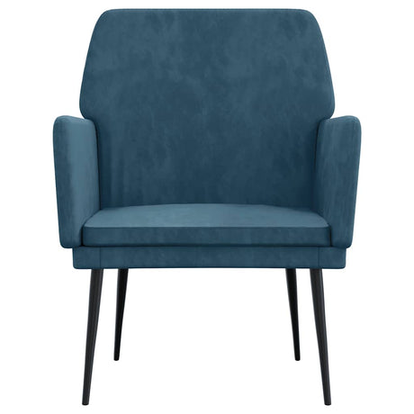 Vidaxl fauteuil 62x79x79 cm fluweel blauw