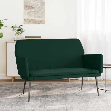 Vidaxl bankje 108x79x79 cm fluweel donkergroen