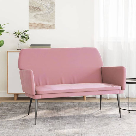 Vidaxl bankje 108x79x79 cm fluweel roze