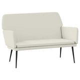 Vidaxl bankje 108x79x79 cm fluweel crèmekleurig