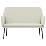Vidaxl bankje 108x79x79 cm fluweel crèmekleurig