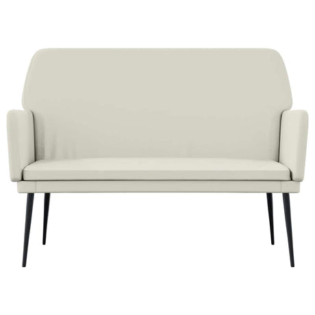 Vidaxl bankje 108x79x79 cm fluweel crèmekleurig