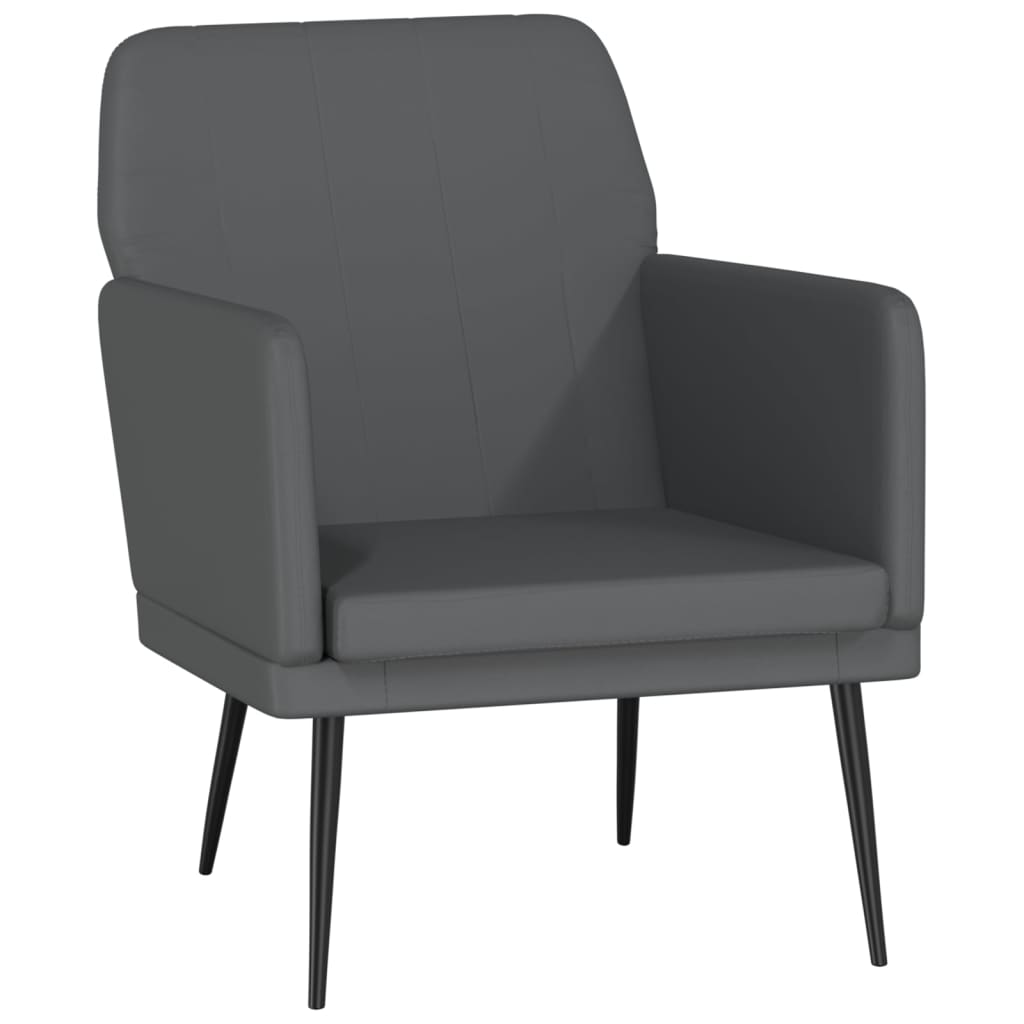 Vidaxl fauteuil 61x78x80 cm kunstleer grijs