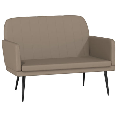 Vidaxl bankje 107x80x81 cm kunstleer cappuccinokleurig
