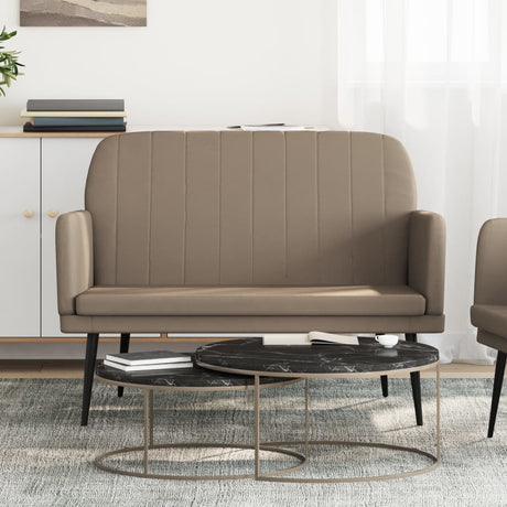Vidaxl bankje 107x80x81 cm kunstleer cappuccinokleurig