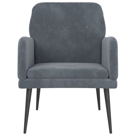 Vidaxl fauteuil 62x79x79 cm fluweel donkergrijs