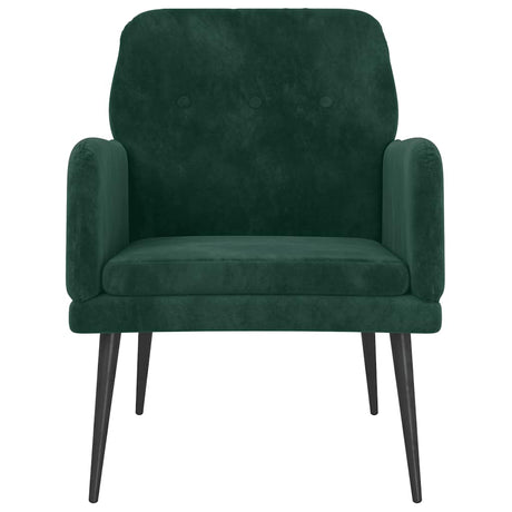 Vidaxl fauteuil 62x79x79 cm fluweel donkergroen