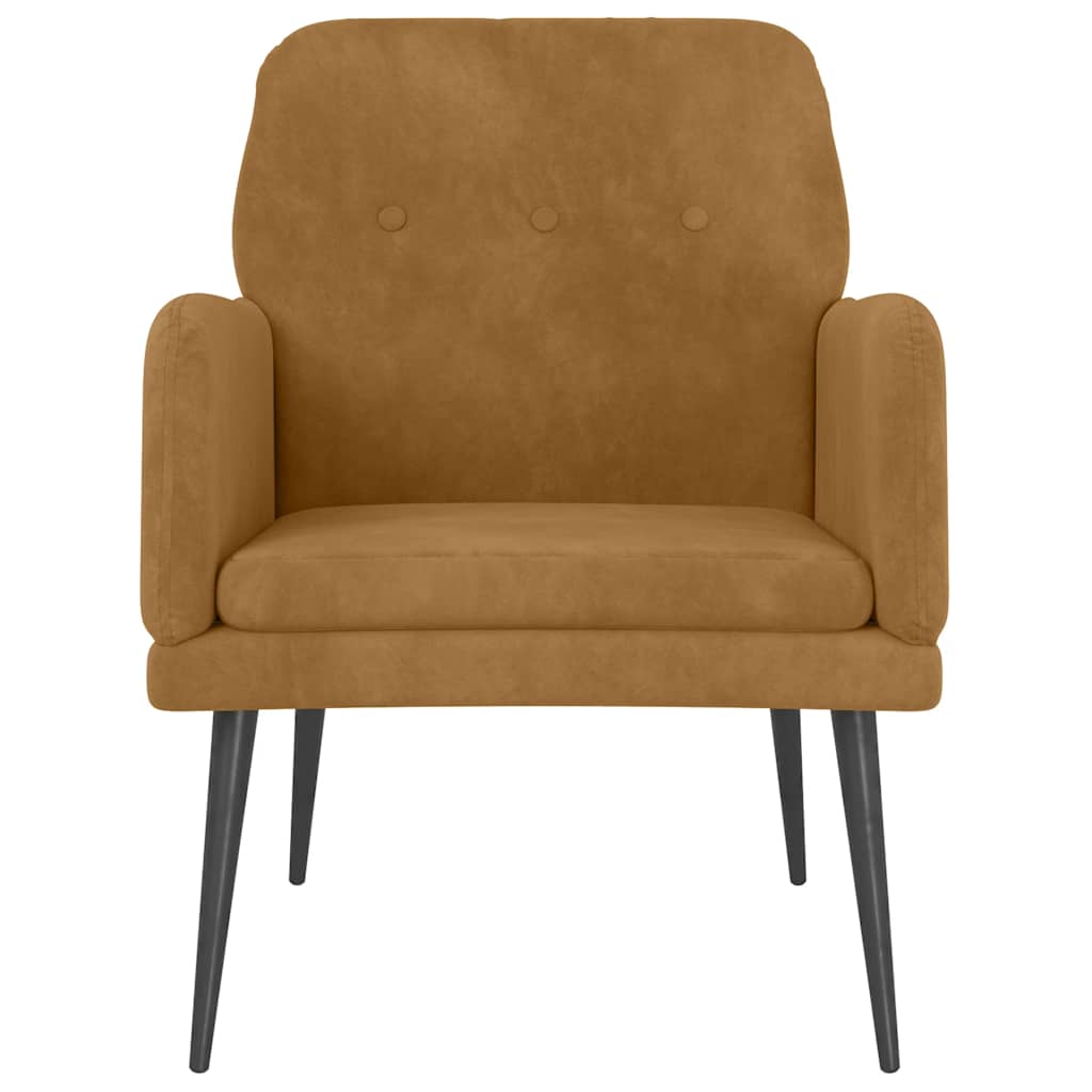 Vidaxl fauteuil 62x79x79 cm fluweel bruin