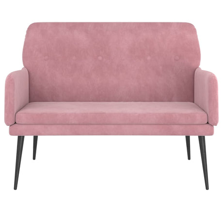 Vidaxl bankje 108x79x79 cm fluweel roze