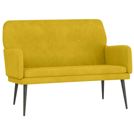 Vidaxl bankje 108x79x79 cm fluweel geel
