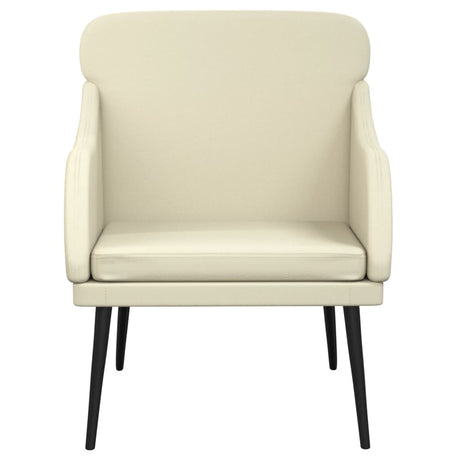 Vidaxl fauteuil 63x76x80 cm kunstleer crèmekleurig