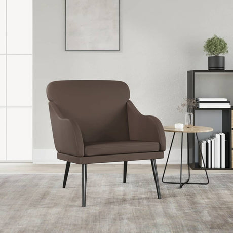 Vidaxl fauteuil 63x76x80 cm kunstleer bruin