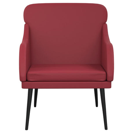 Vidaxl fauteuil 63x76x80 cm kunstleer wijnrood