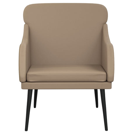 Vidaxl fauteuil 63x76x80 cm kunstleer cappuccinokleurig